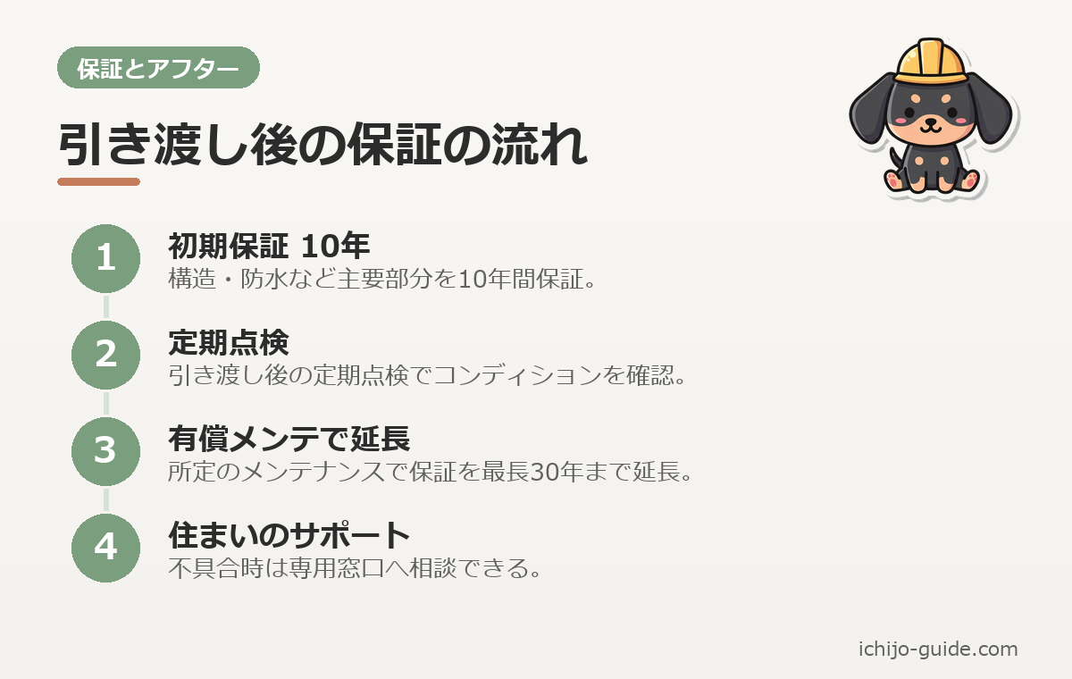 一条工務店 保証・アフターサービスの流れ