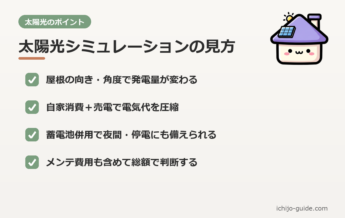 一条工務店 太陽光のポイント まとめ