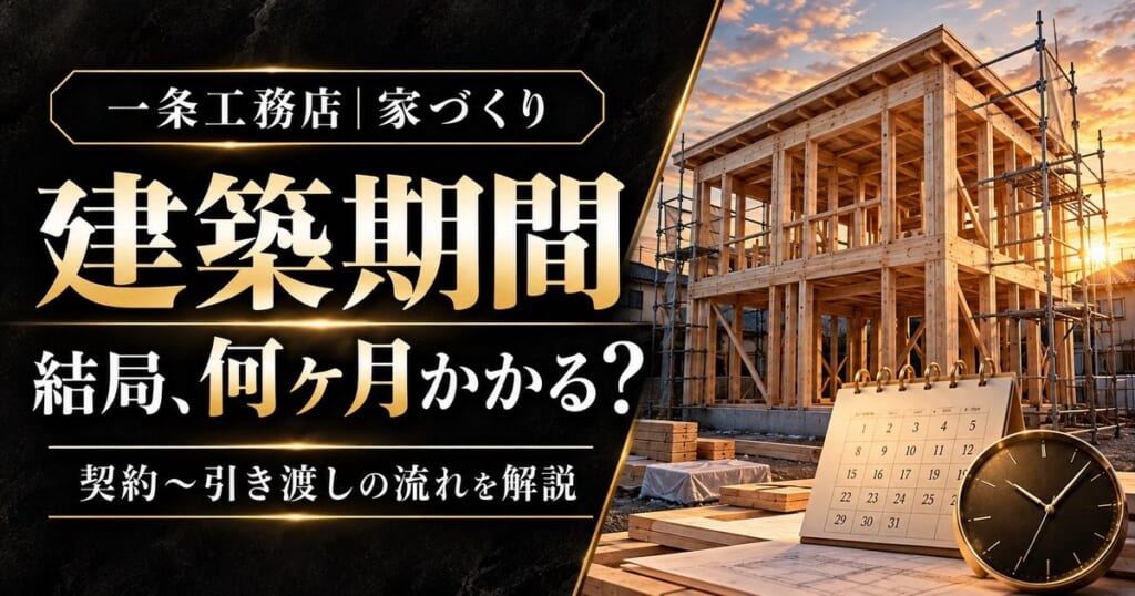 一条工務店|家づくり。建築期間、結局何ヶ月かかる?契約〜引き渡しの流れを解説