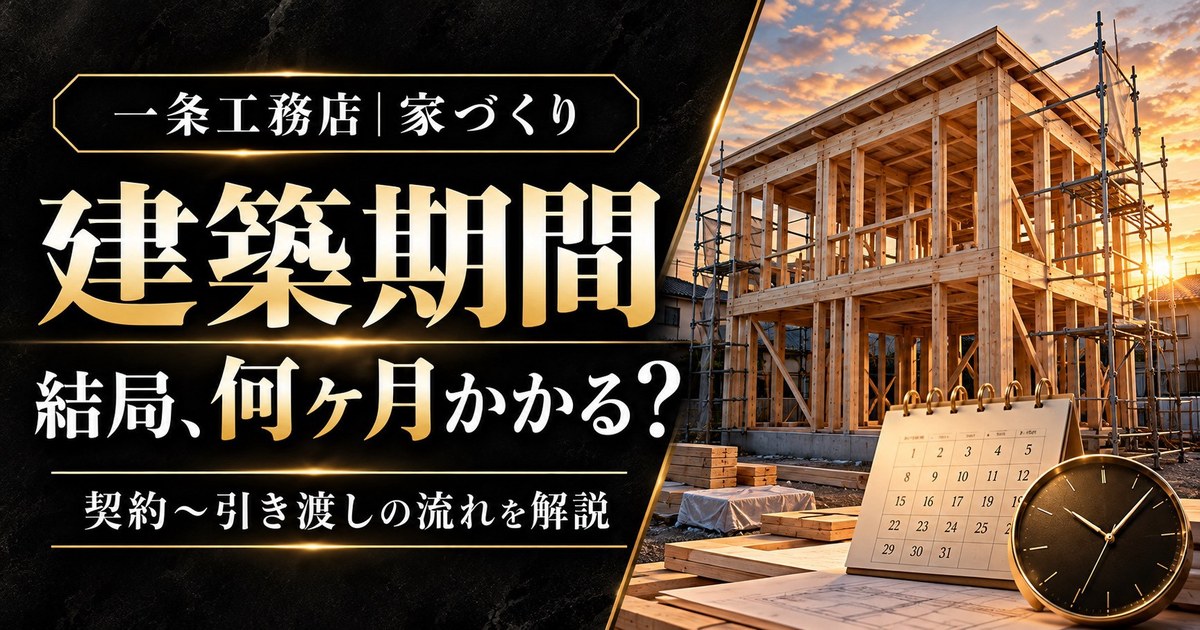 一条工務店|家づくり。建築期間、結局何ヶ月かかる?契約〜引き渡しの流れを解説